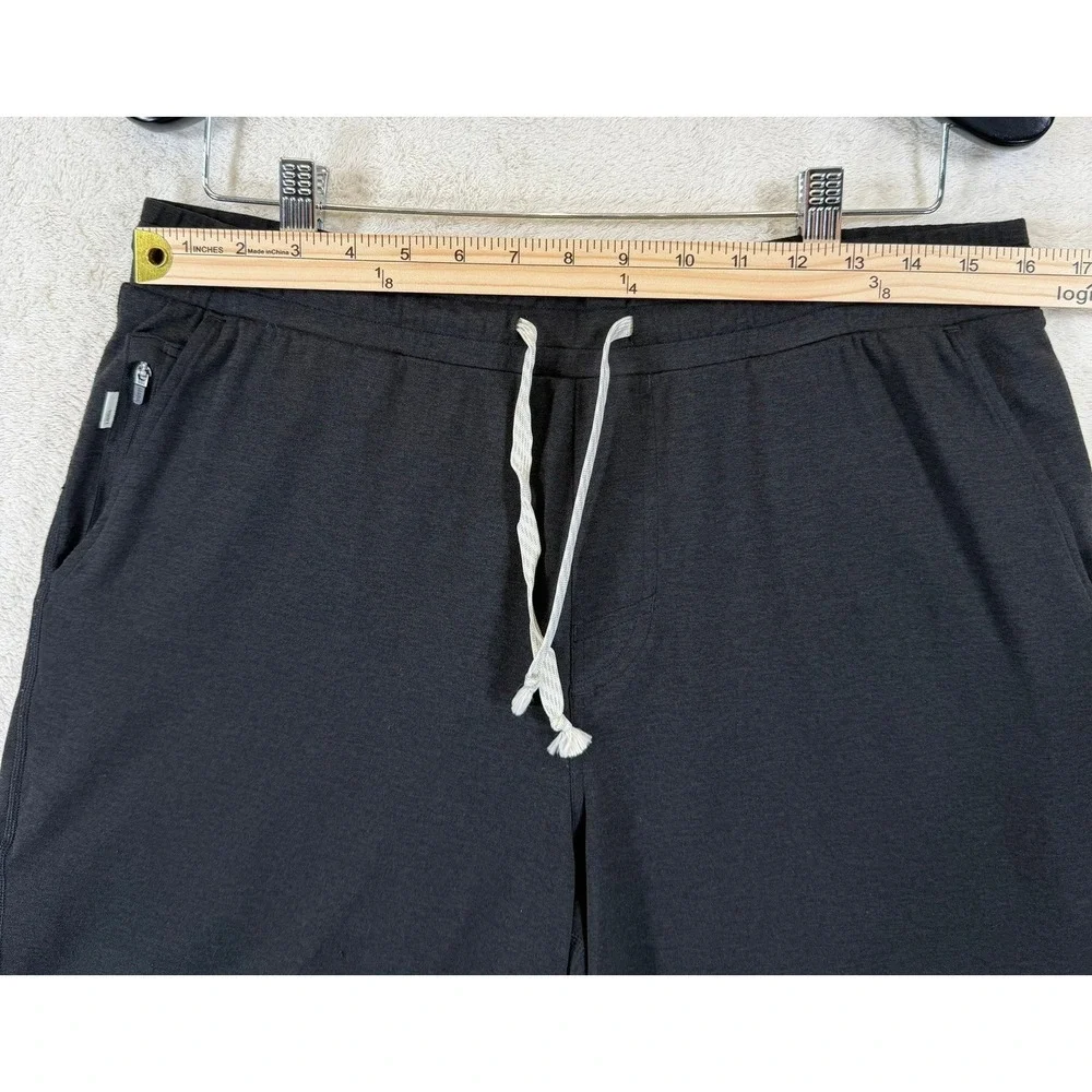 Vuori Mens Ponto Short Black Heather Athletic Lounge GYM Shorts Size L V344